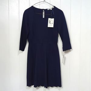 🌟NWT Lola Grace Blue Dress Scallop Sleeves